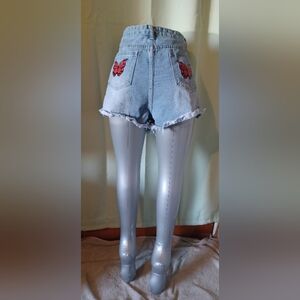 🍒 Shein Denim Shorts with Butterfly Pockets